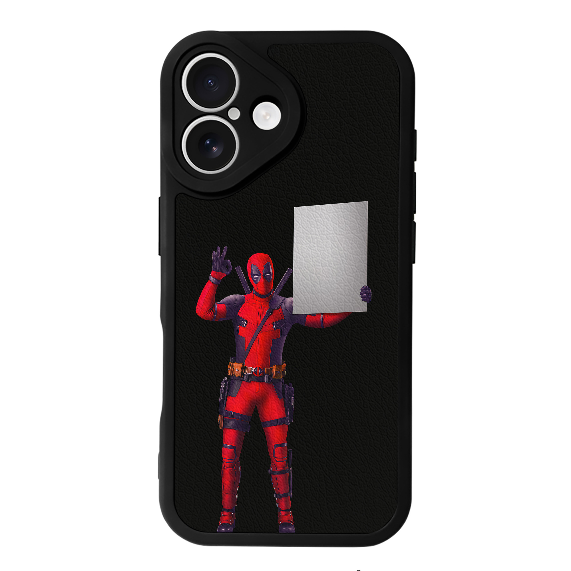 （画像用） Deadpool デッドプール 【iPhone 16シリーズ対応】シリコンスマホケース（レザー調） 材質：シリコン